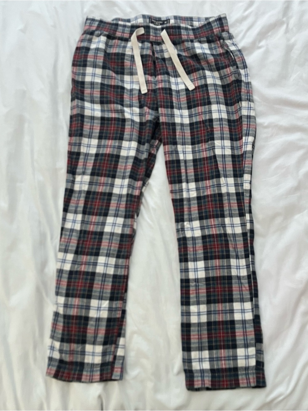 Abercrombie Fitch Pajama Pants Mens Medium Tartan Plaid Heavy Flannel Lounge
